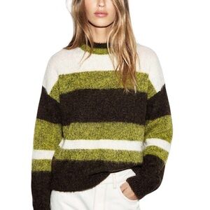 Rodier Paris Sweater Mohair Blend Crew French Fashion